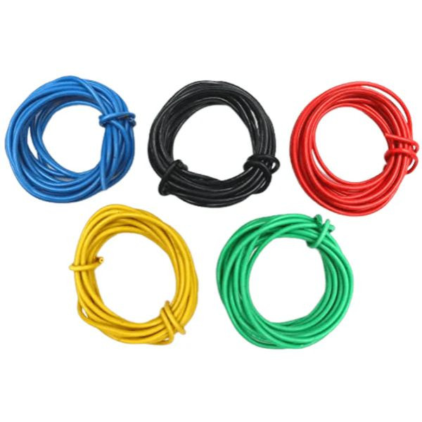 سیم تک رشته افشان رنگی و ارت زیتون (1×1)