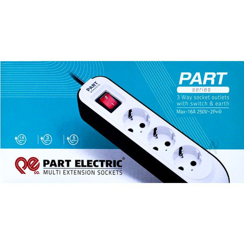 سه راهی برق ارت دار پارت الکتریک کابل مدل 8760