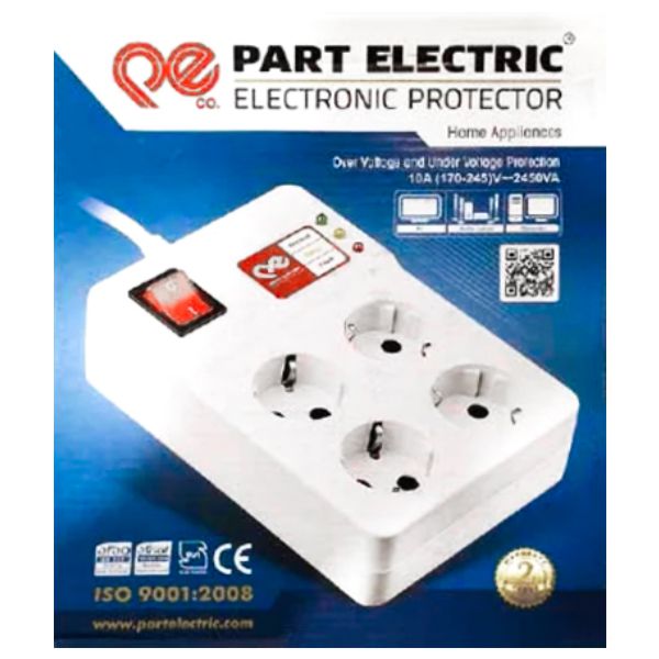 محافظ برق 4 راهی آنالوگ کامپیوتر پارت الکتریک کابل 1/8 متری