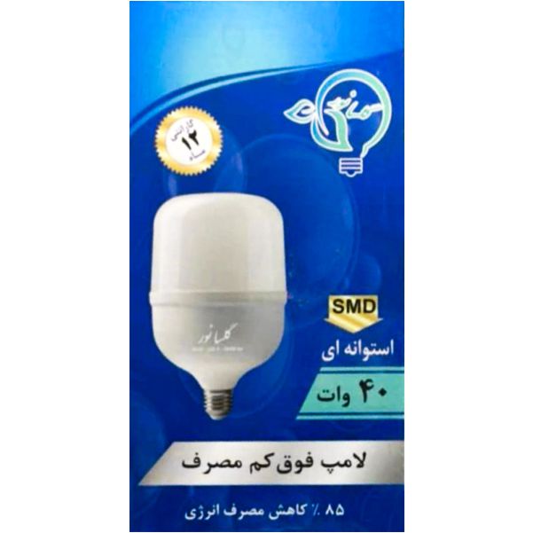 لامپ استوانه ای 40 وات گلسانور