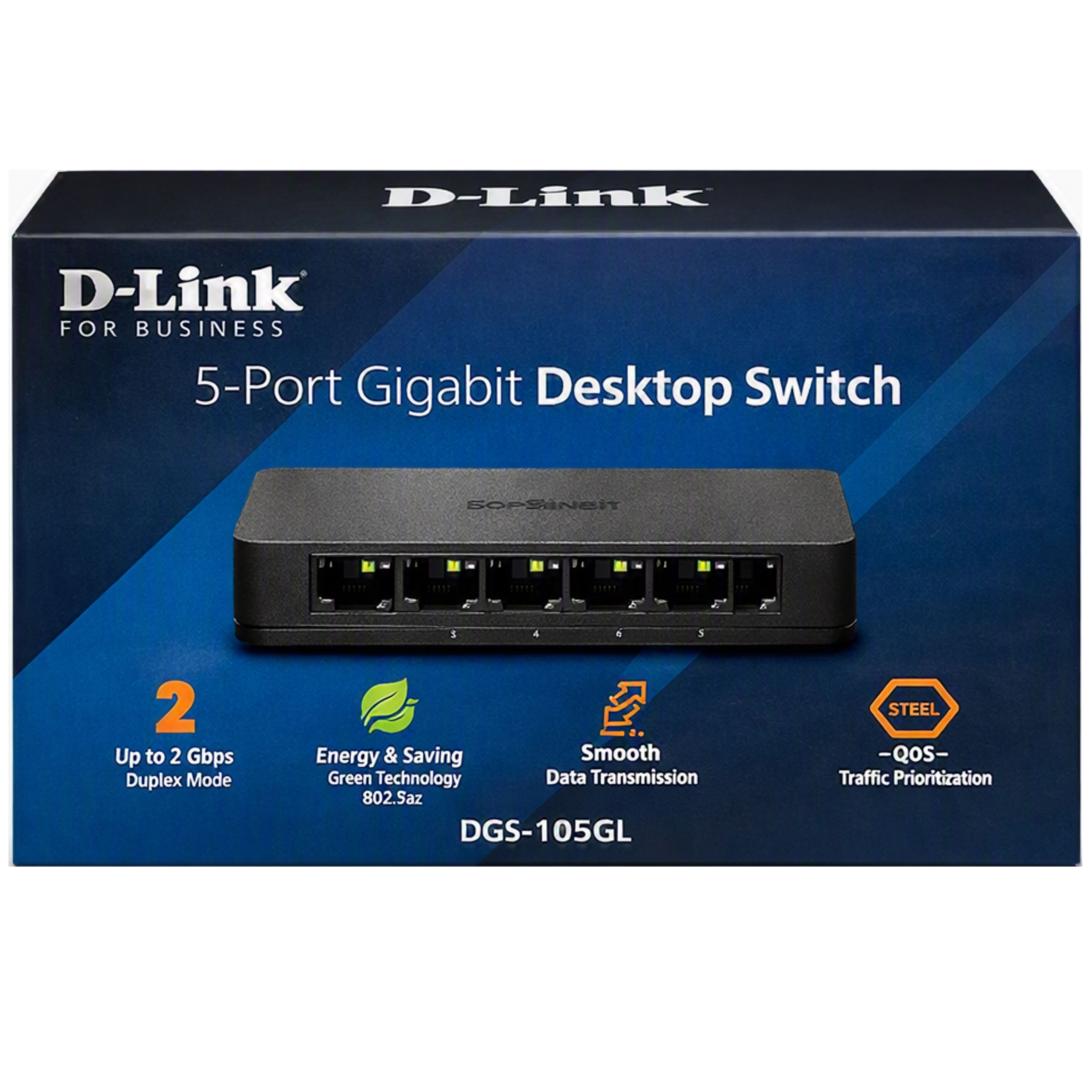 سوئیچ ۵ پورت 2 گیگابایت فلزی دی لینک مدل DGS-105GL