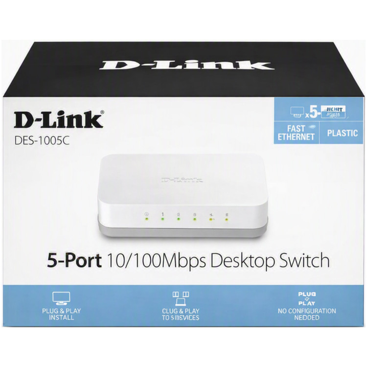 سوئیچ ۵ پورت دی-لینک مدل DES-1005C